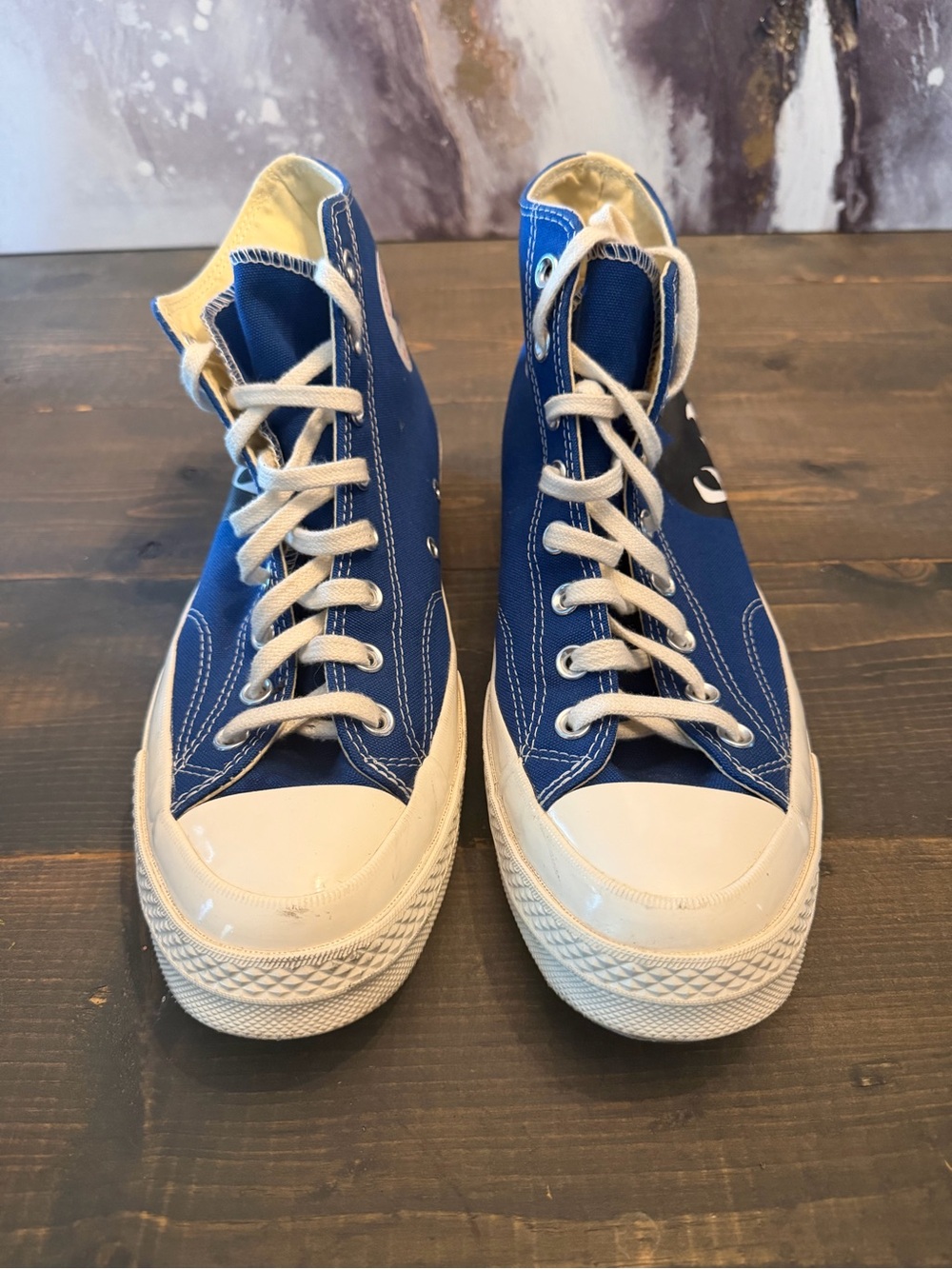 Converse Chuck 70 x Comme des Garçons PLAY High Top Lace-Up Canvas Blue Quartz